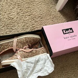 Keds Rose Gold Glitter Sneakers
